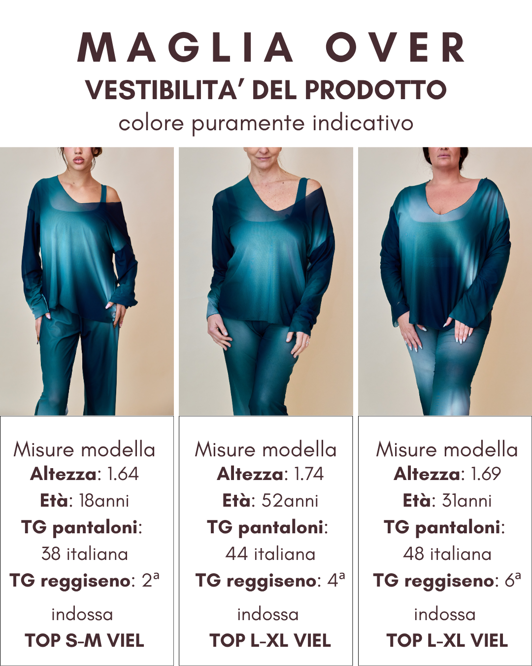 Maglia Over - Blu Notte/Petrolio