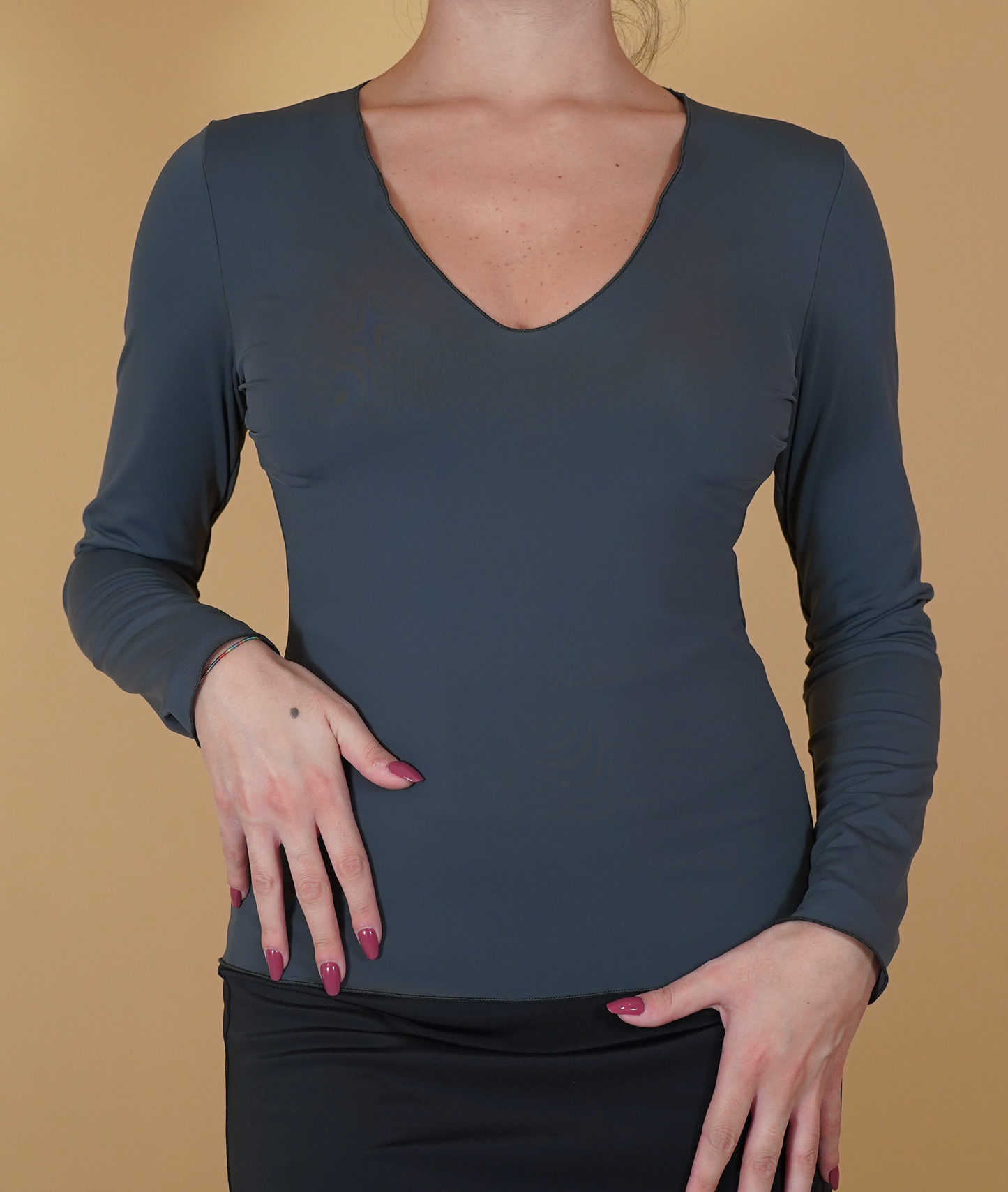 Comfy Maglia - Manica Lunga - Scollo a V