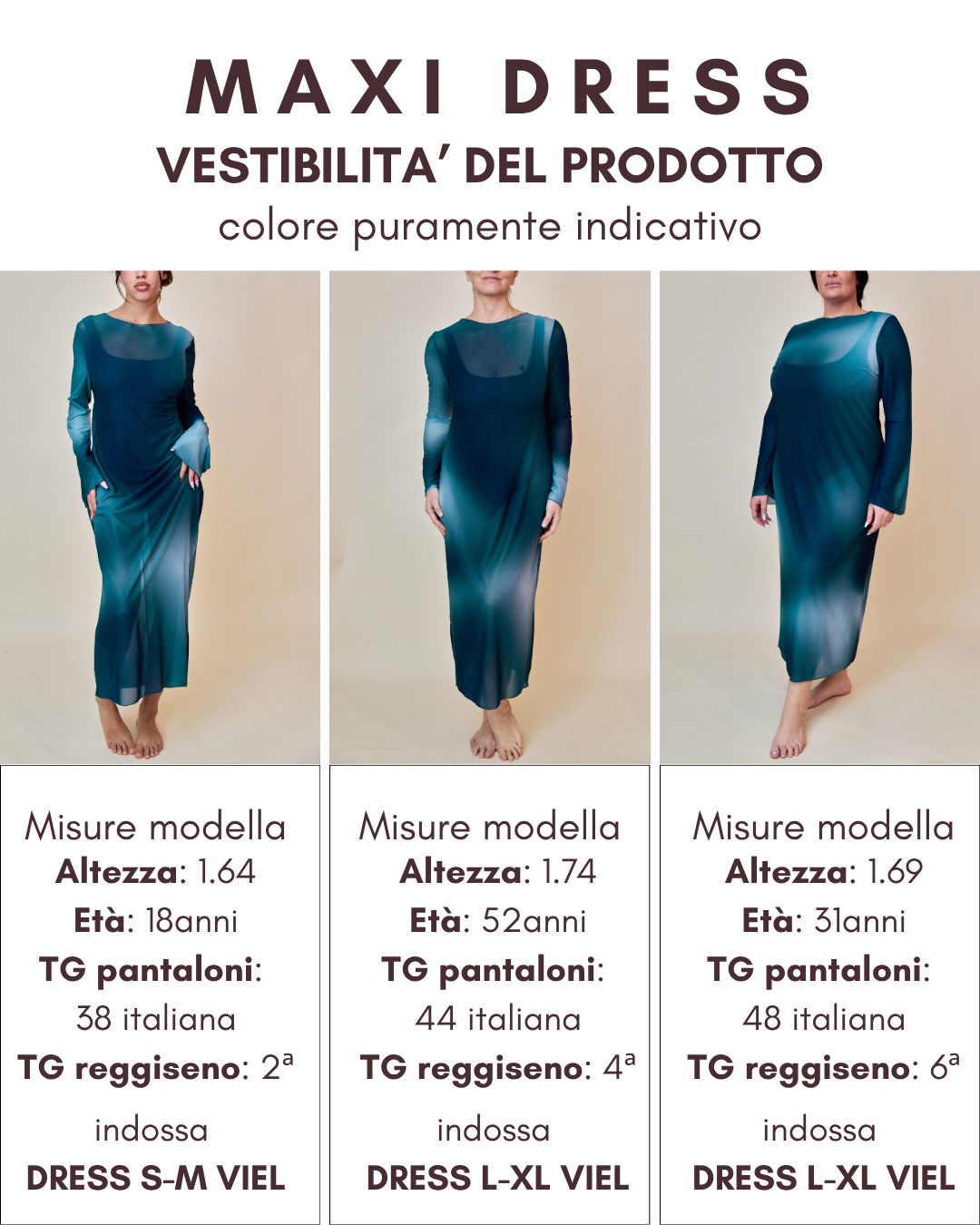 Maxi Dress in Mesh - Borgogna/Malva