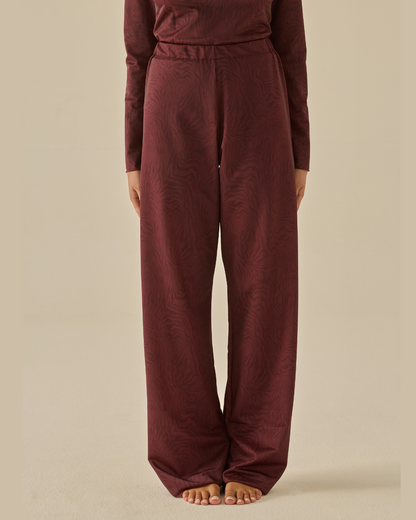 Comfy Palazzo - Zebra Bordeaux