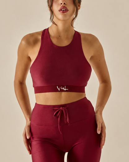 Top Halter - Borgogna