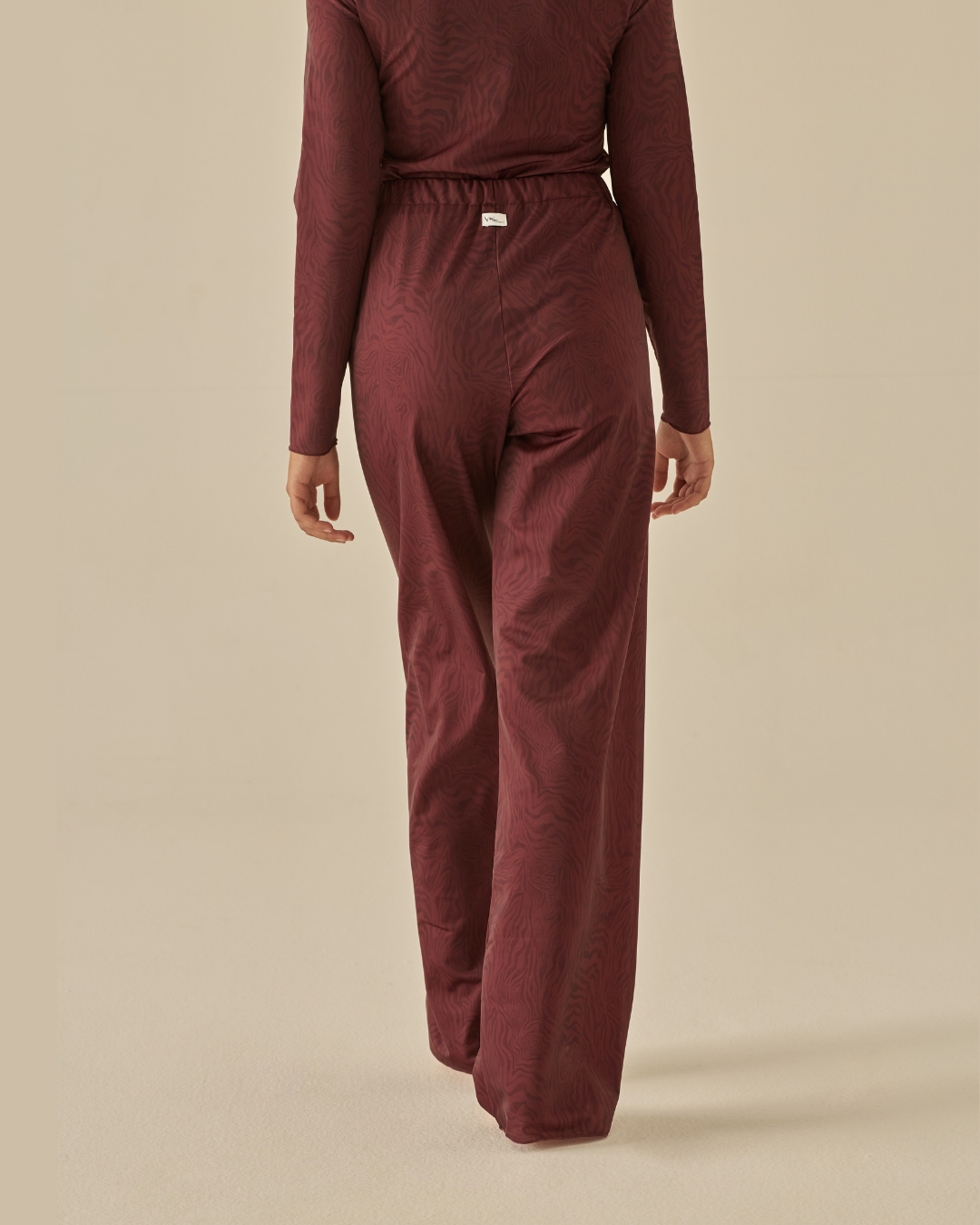 Comfy Palazzo - Zebra Bordeaux