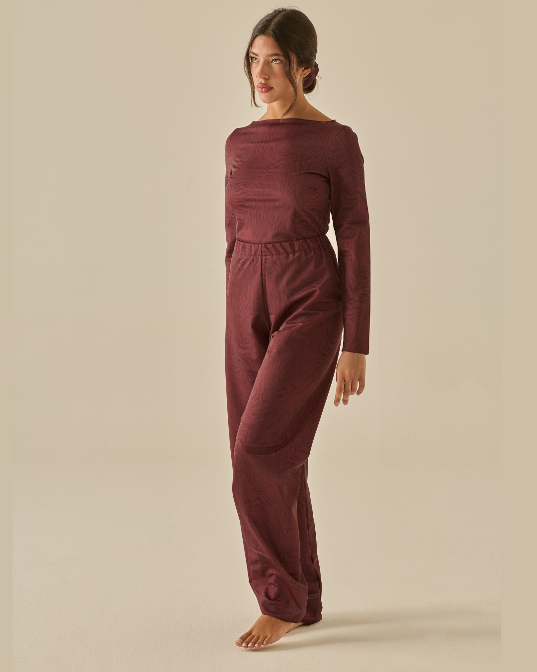 Comfy Palazzo - Zebra Bordeaux