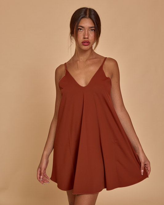 Mini Dress in Lycra - Cioccolato