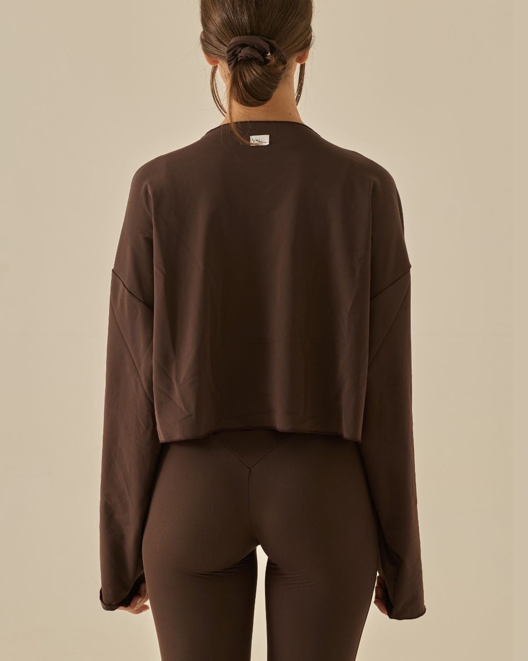 Comfy Maglia Oversize Crop - Espresso