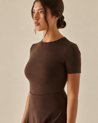 Comfy Maglia - Mezza Manica - Espresso