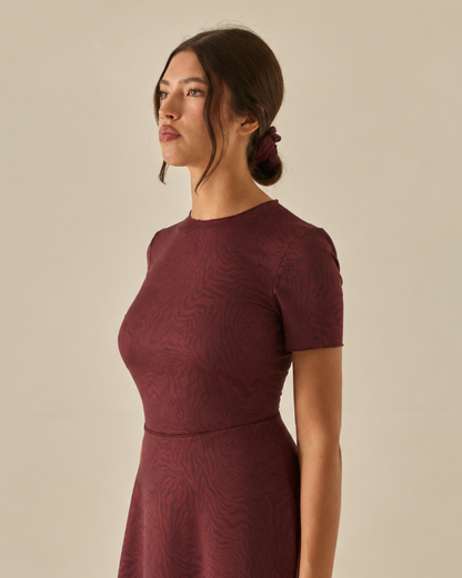Comfy Maglia - Mezza Manica - Zebra Bordeaux