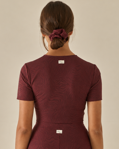 Comfy Maglia - Mezza Manica - Zebra Bordeaux