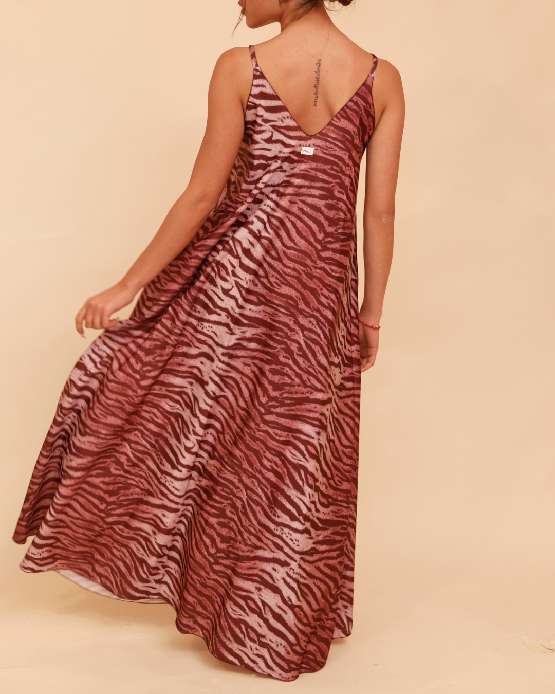 Long Dress in Lycra - Tigre Malva