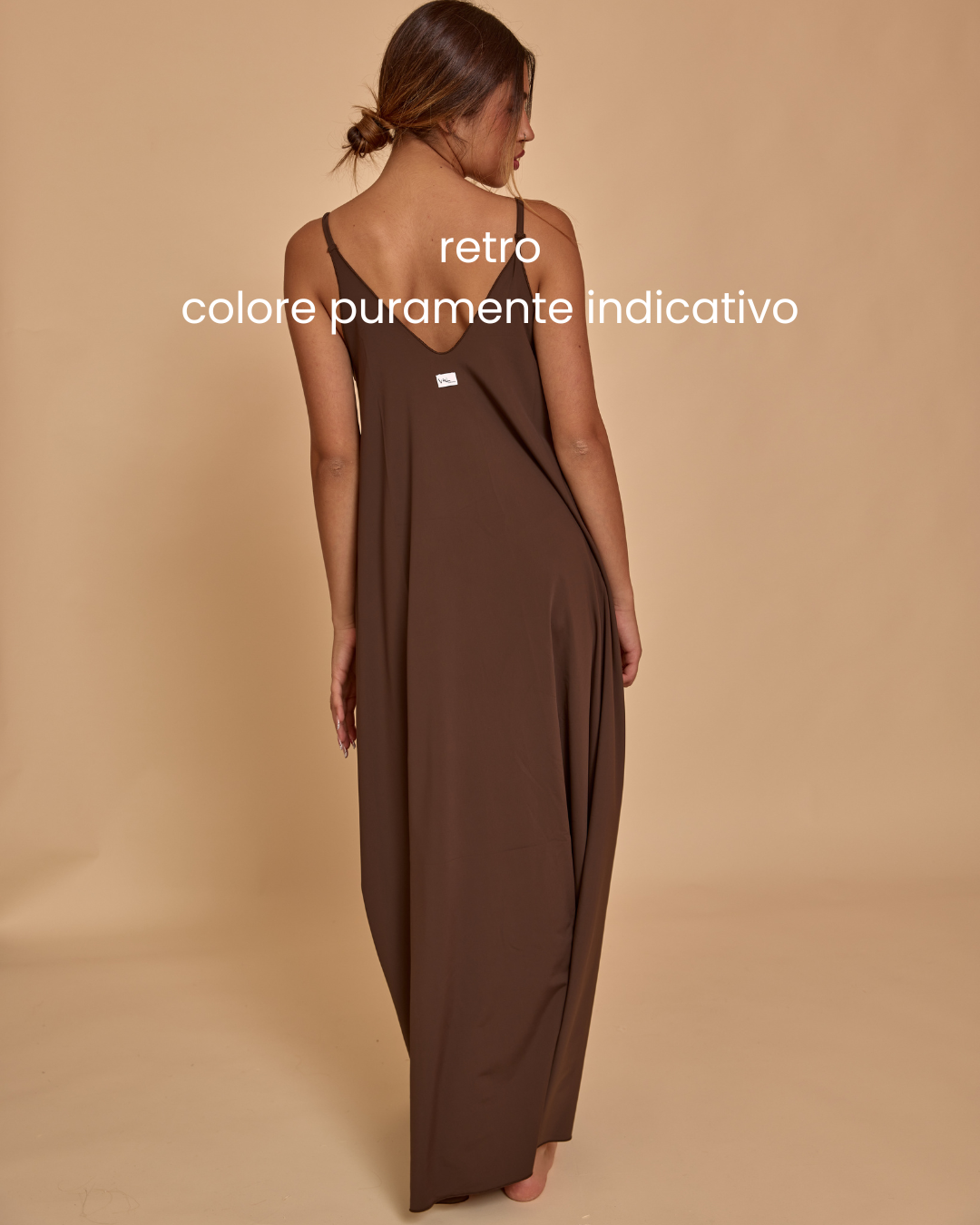 Long Dress in Lycra - Viola Melanzana