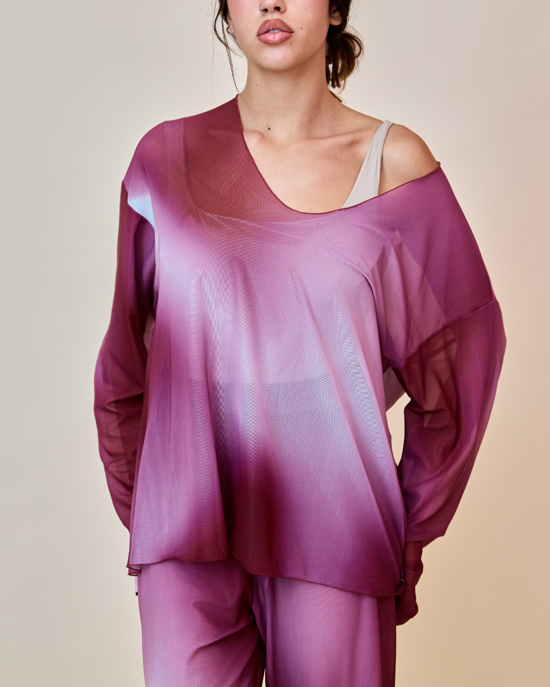 Maglia Over - Borgogna/Malva