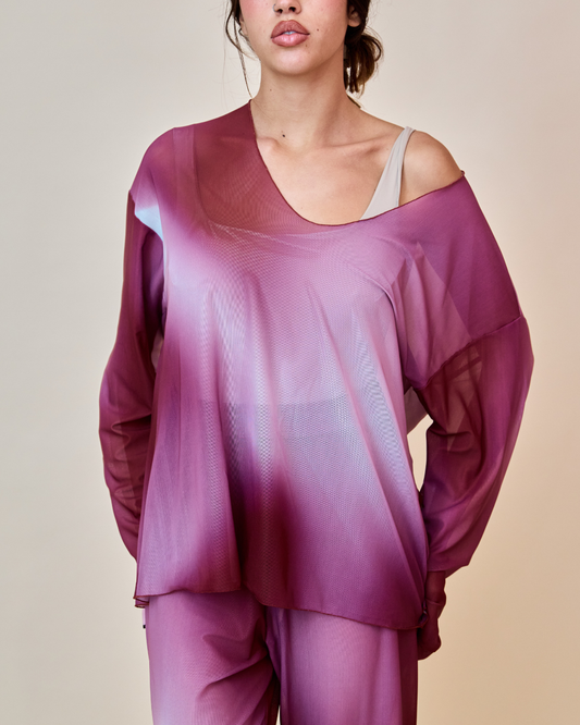 Maglia Over - Borgogna/Malva