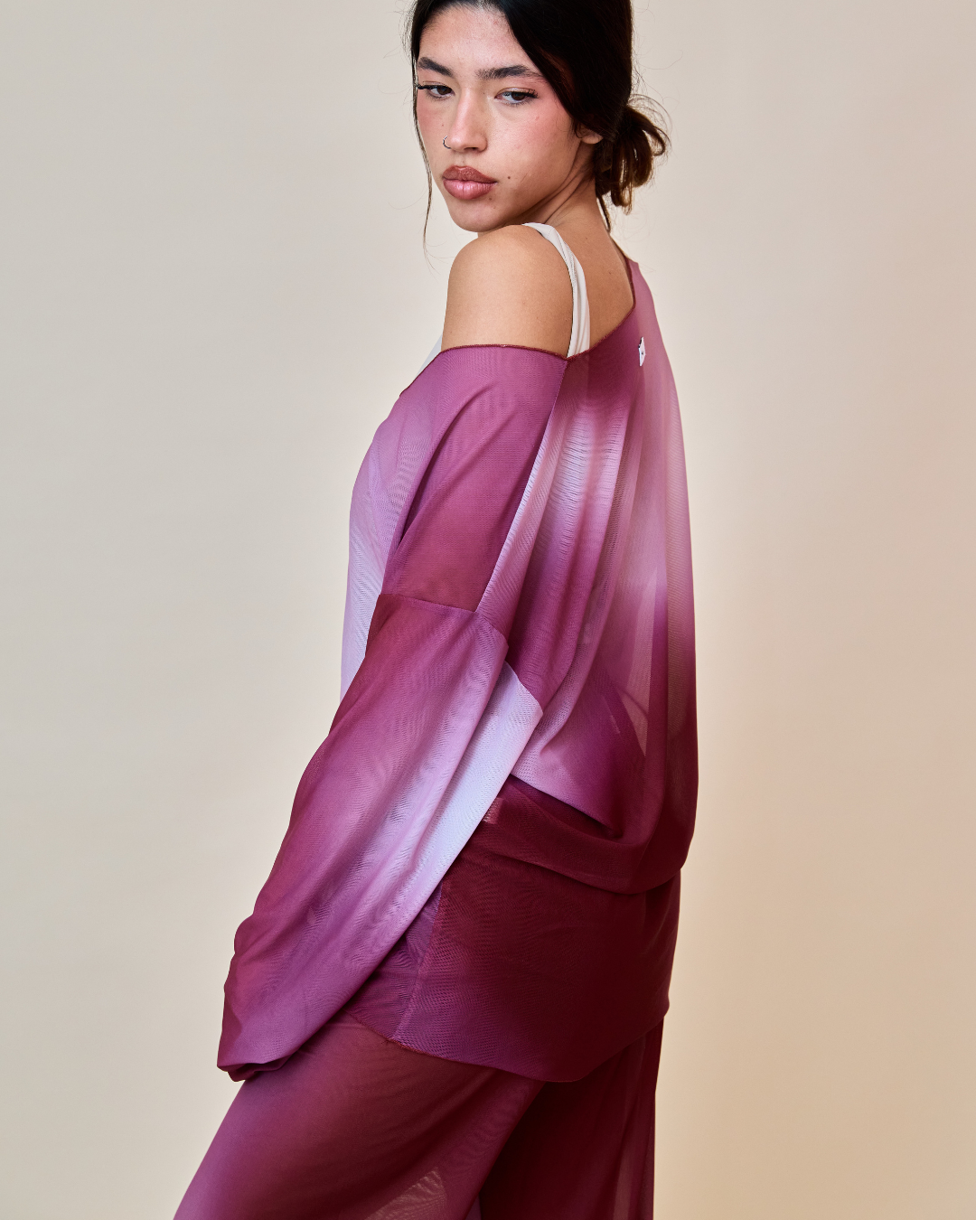 Maglia Over - Borgogna/Malva