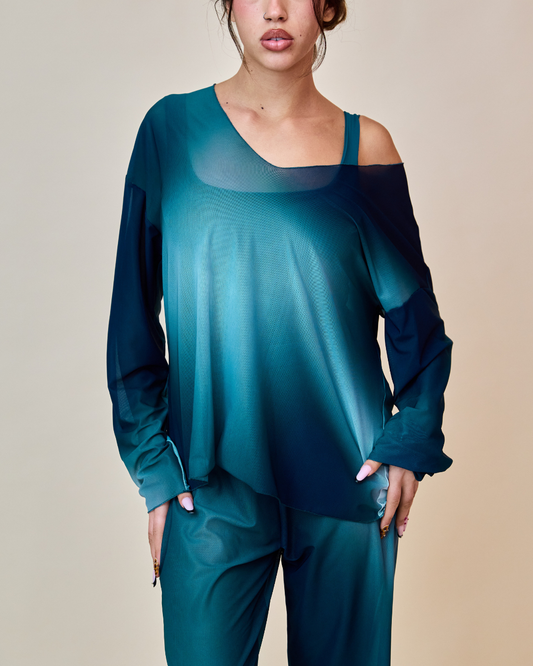 Maglia Over - Blu Notte/Petrolio
