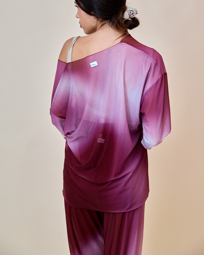 Maglia Over - Borgogna/Malva