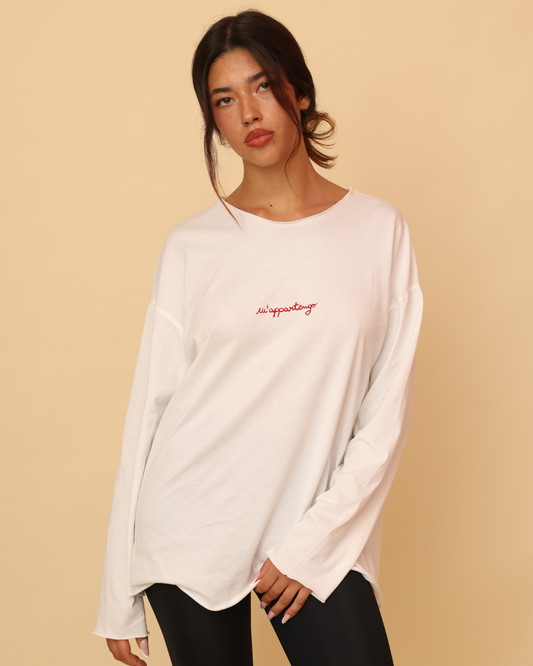 EcoT-Shirt Manica Lunga con ricamo "m'appartengo"