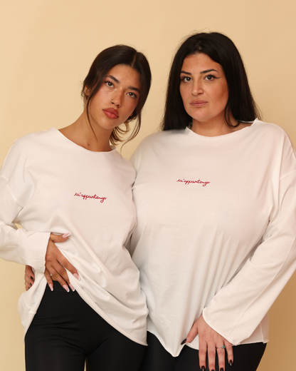 EcoT-Shirt Manica Lunga con ricamo "m'appartengo"