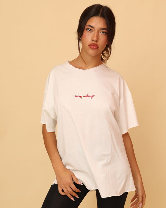 EcoT-Shirt Mezza Manica con ricamo "m'appartengo"