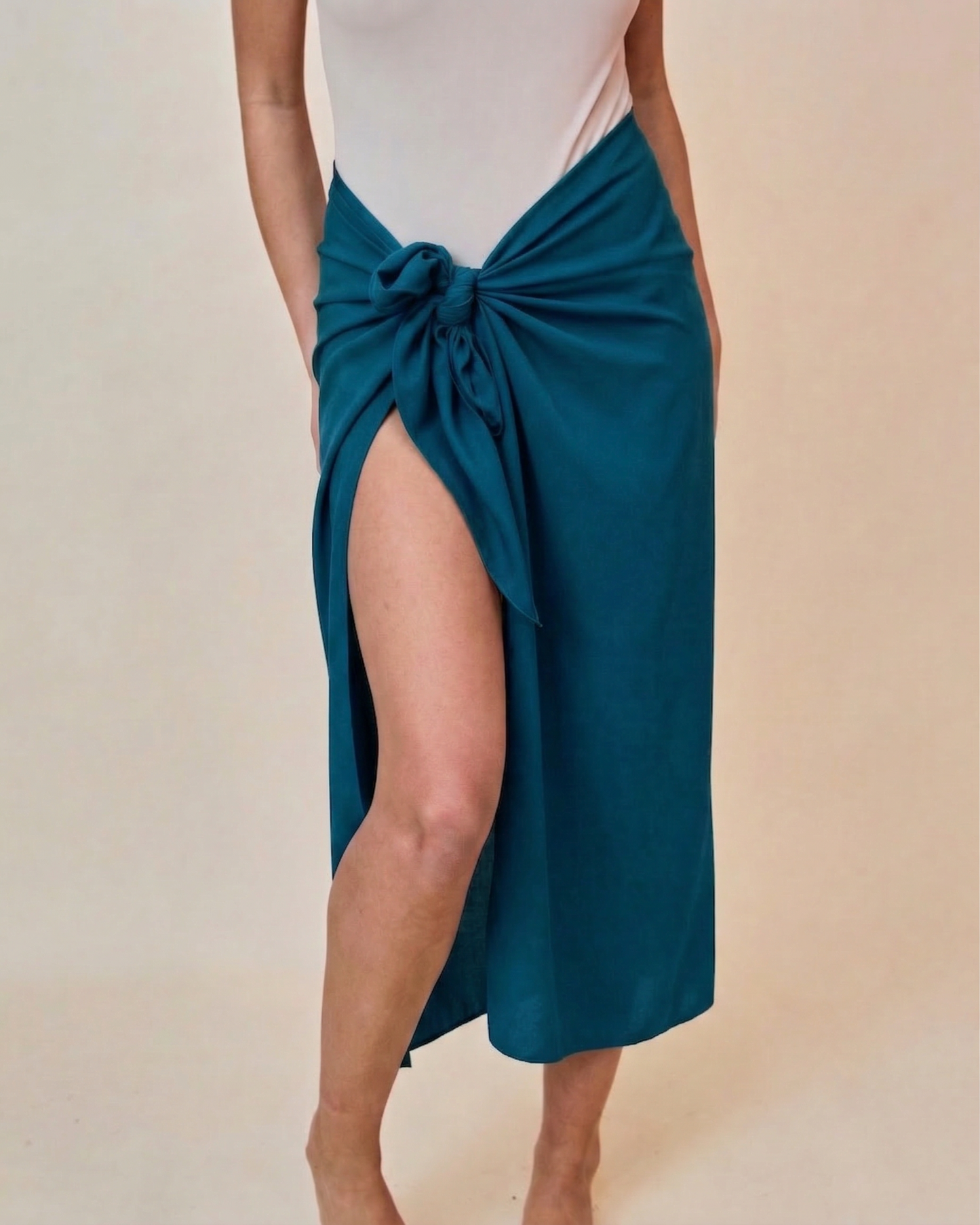 Sarong in Lycra - Petrolio