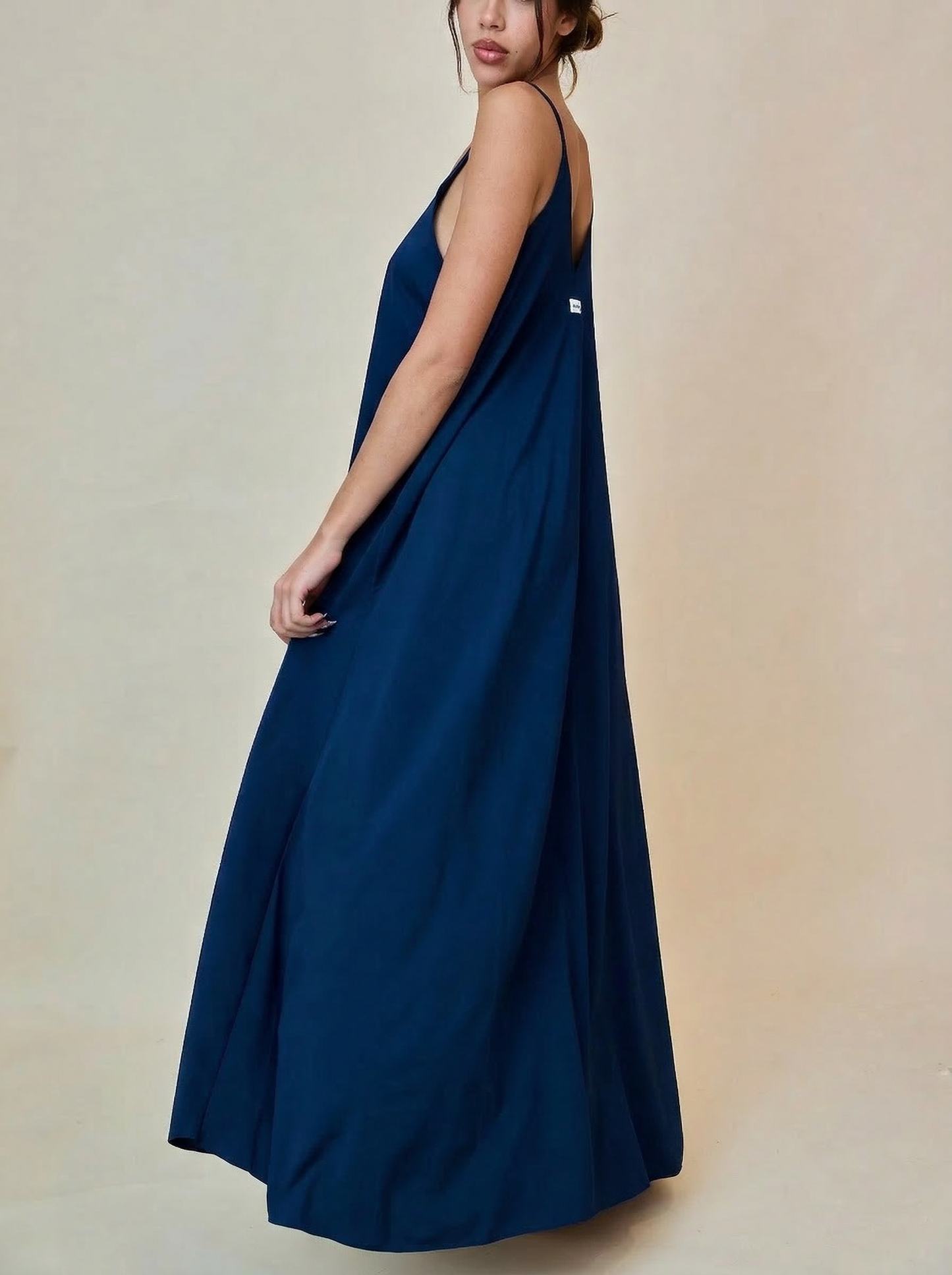 Long Dress in Lycra - Blu Notte
