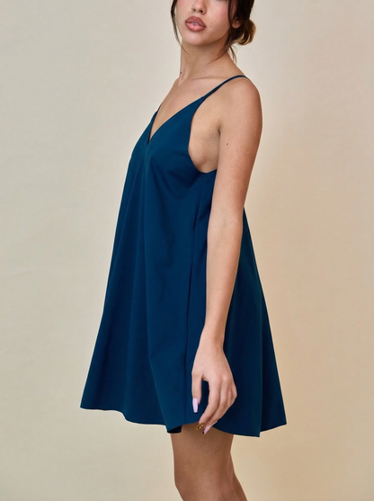 Mini Dress in Lycra - Nero
