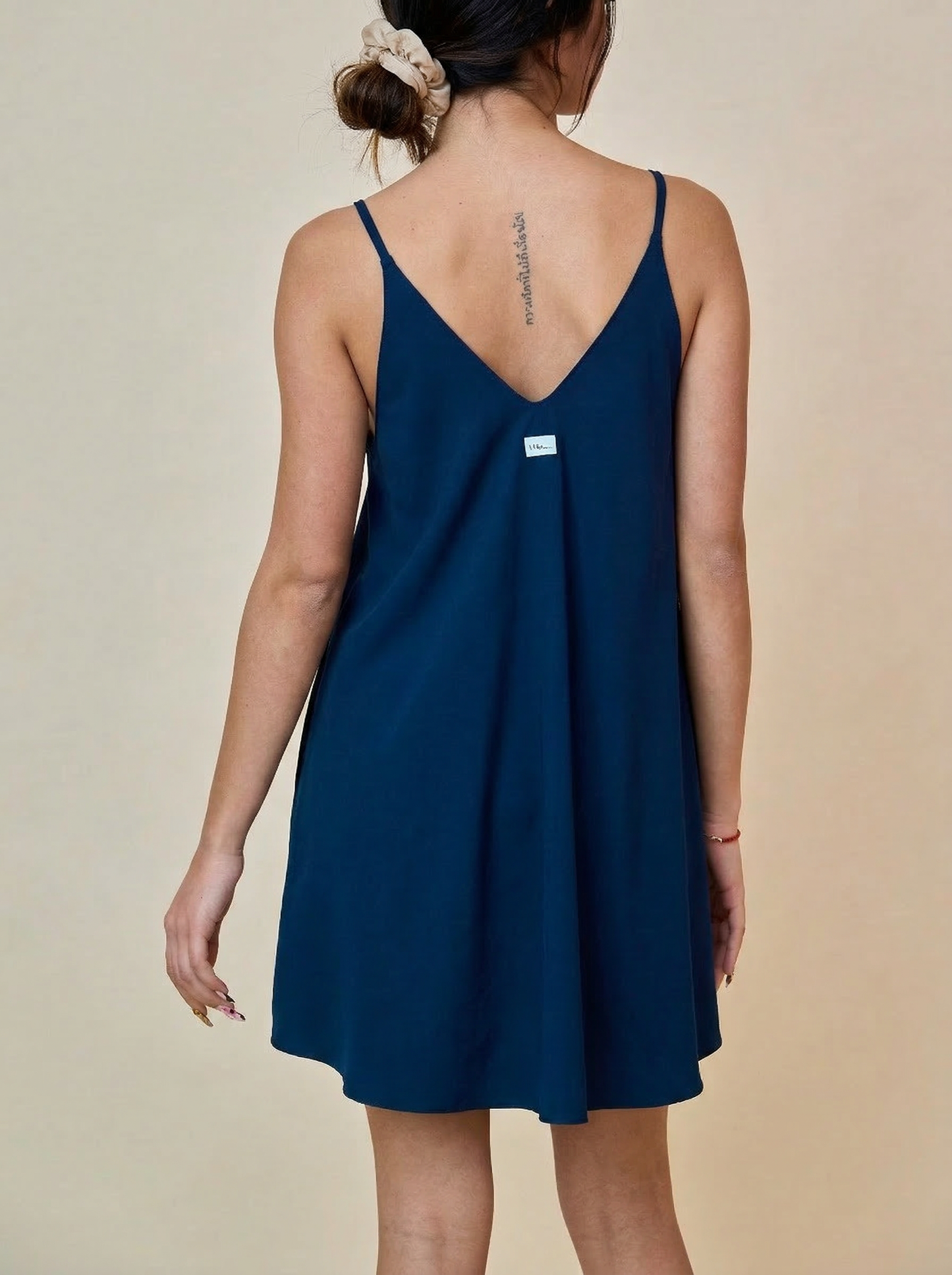 Mini Dress in Lycra - Nero