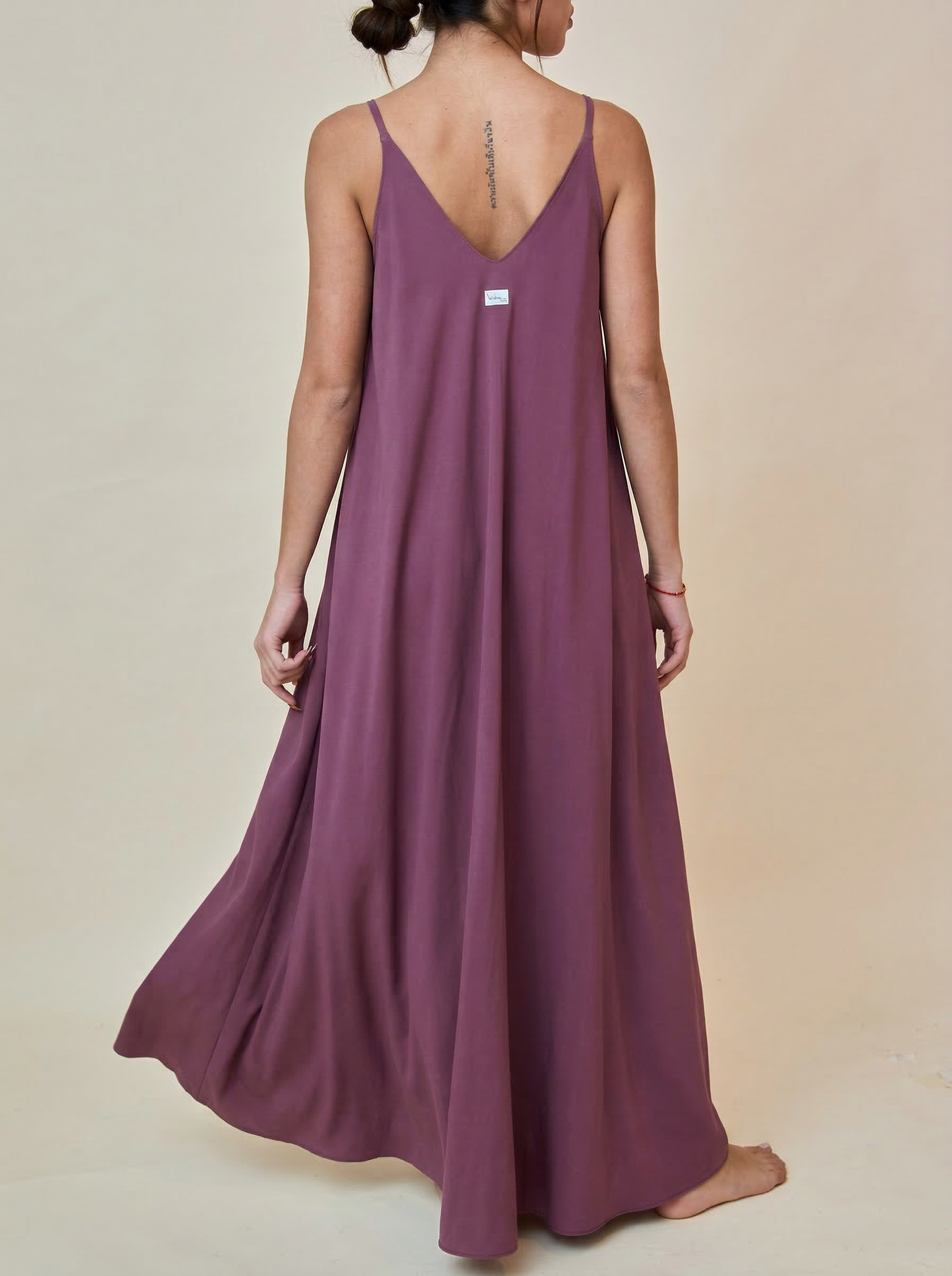 Long Dress in Lycra - Malva