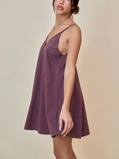 Mini Dress in Lycra - Malva