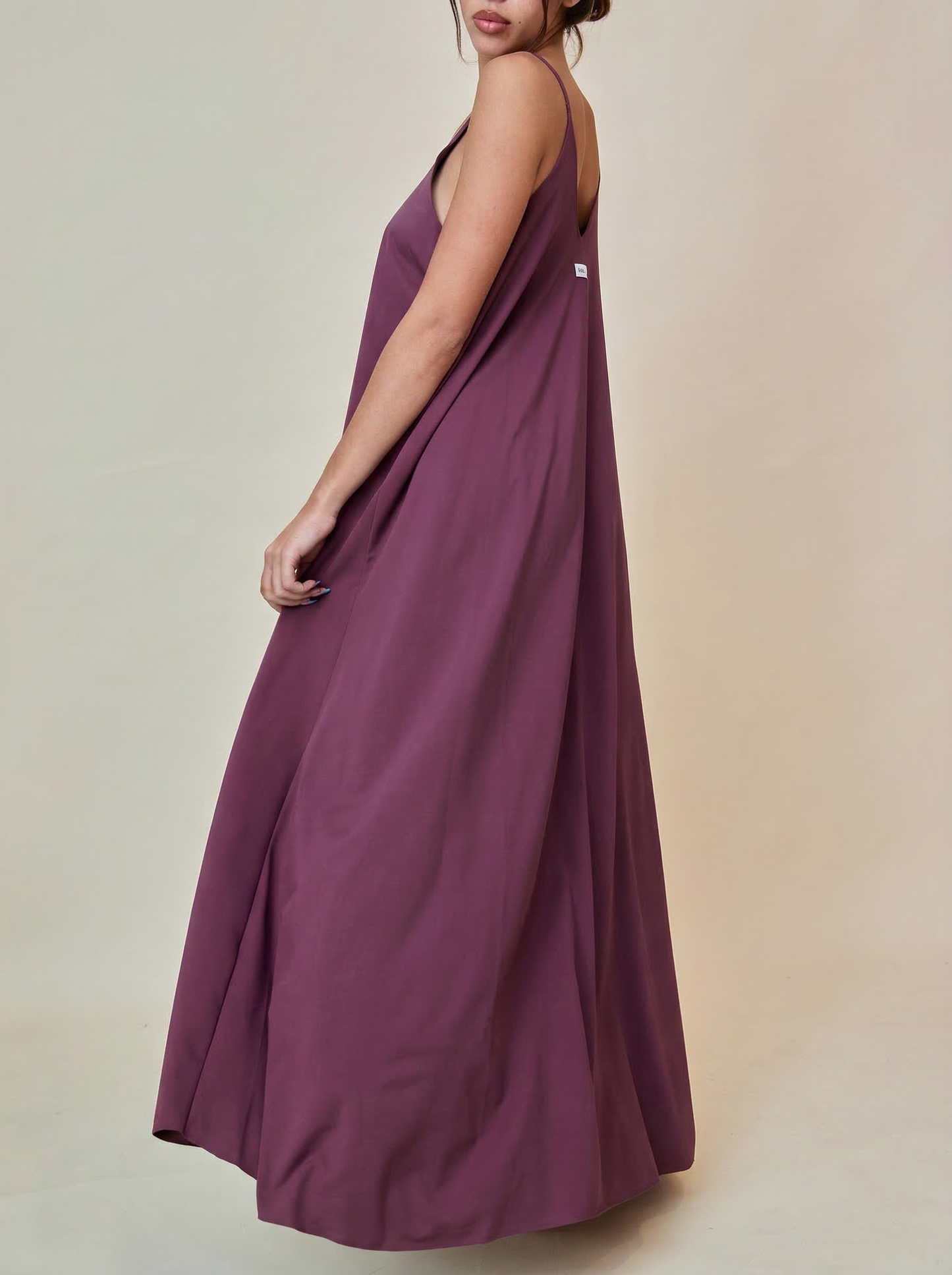 Long Dress in Lycra - Malva