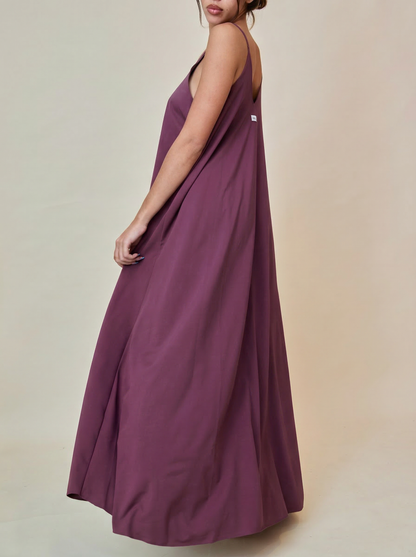 Long Dress in Lycra - Malva